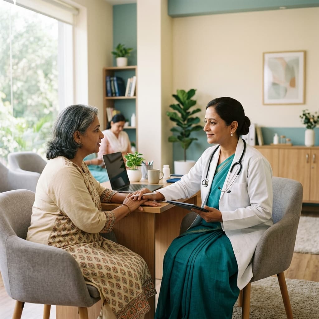 Dr. Sujata in patient consultation
